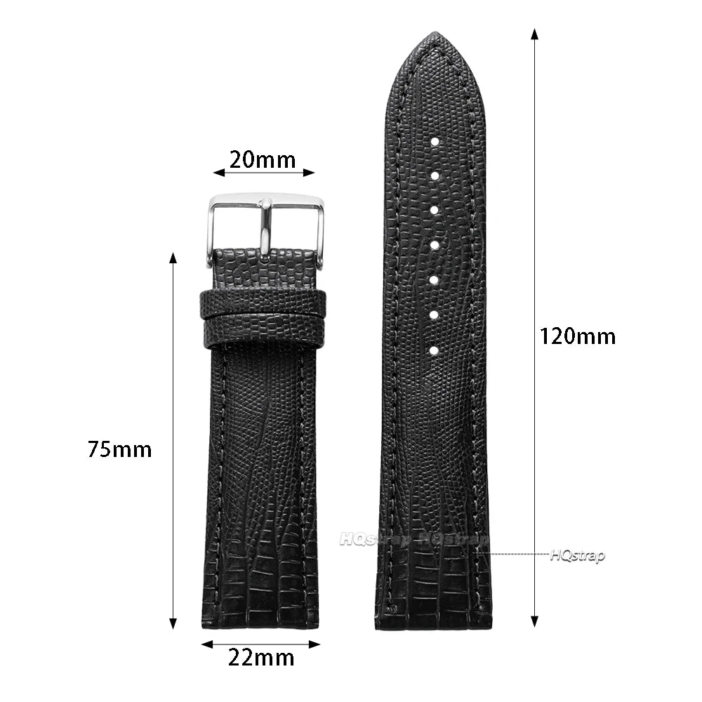 CowLost | product_id-waterproof-leather-watch-band-18mm-22mm-lizard-pattern-sport-strap-for-smartwatch-unisex |13