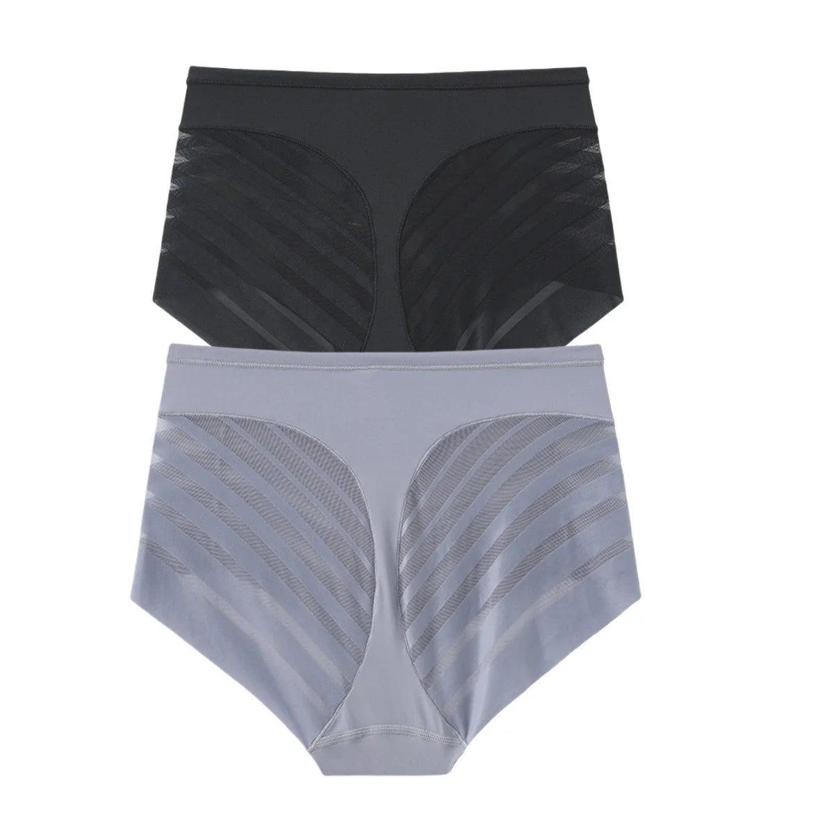 CowLost | product_id-2pcs-womens-mid-waist-ice-silk-tummy-control-butt-lifter-shaping-briefs-m-3xl |11