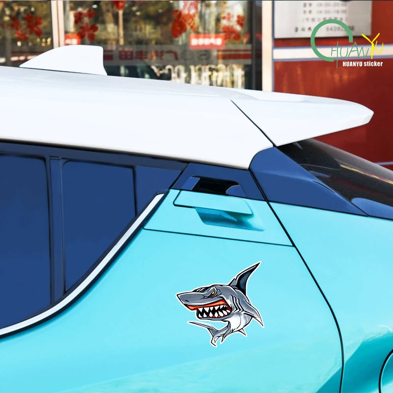 CowLost | funny-shark-colorful-styling-car-sticker |3