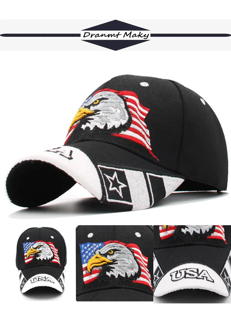 CowLost | mens-animal-baseball-cap-patriotic-bald-eagle-and-american-flag-snapback-caps |16