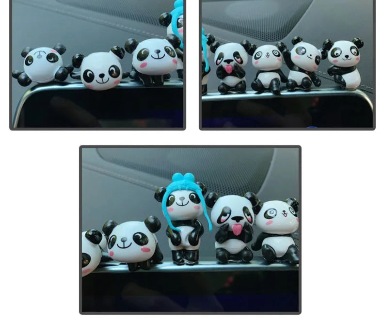 CowLost | product_id-8pcs-mini-giant-panda-car-dashboard-ornaments-navigator-screen-decorations-gift-set |8