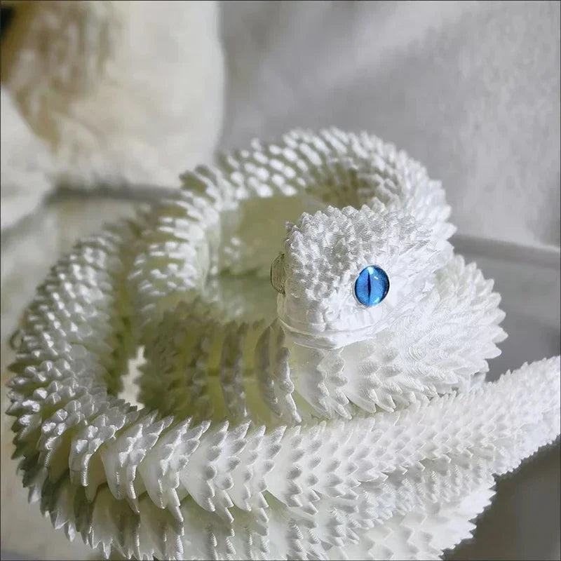 30cm 3D Printed Movable Joint Snake Model Toy for Office Decoration and Kids Gift