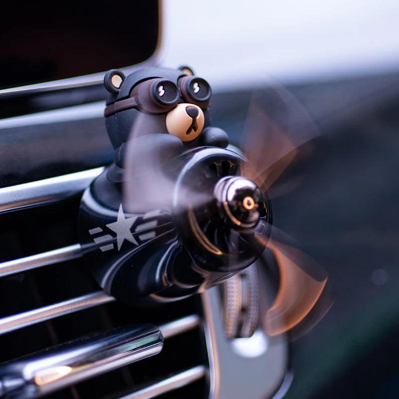 CowLost | product_id-rotating-pilot-bear-car-air-freshener-vent-clip-ocean-scent-diffuser |2