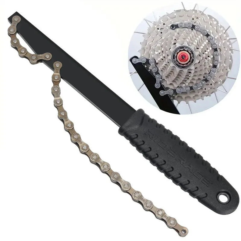 CowLost | bicycle-cassette-flywheel-wrench-steel-bike-repair-tool-chain-whip-flywheel-removal-tools-electroplated-anti-rust-heat-treated |1