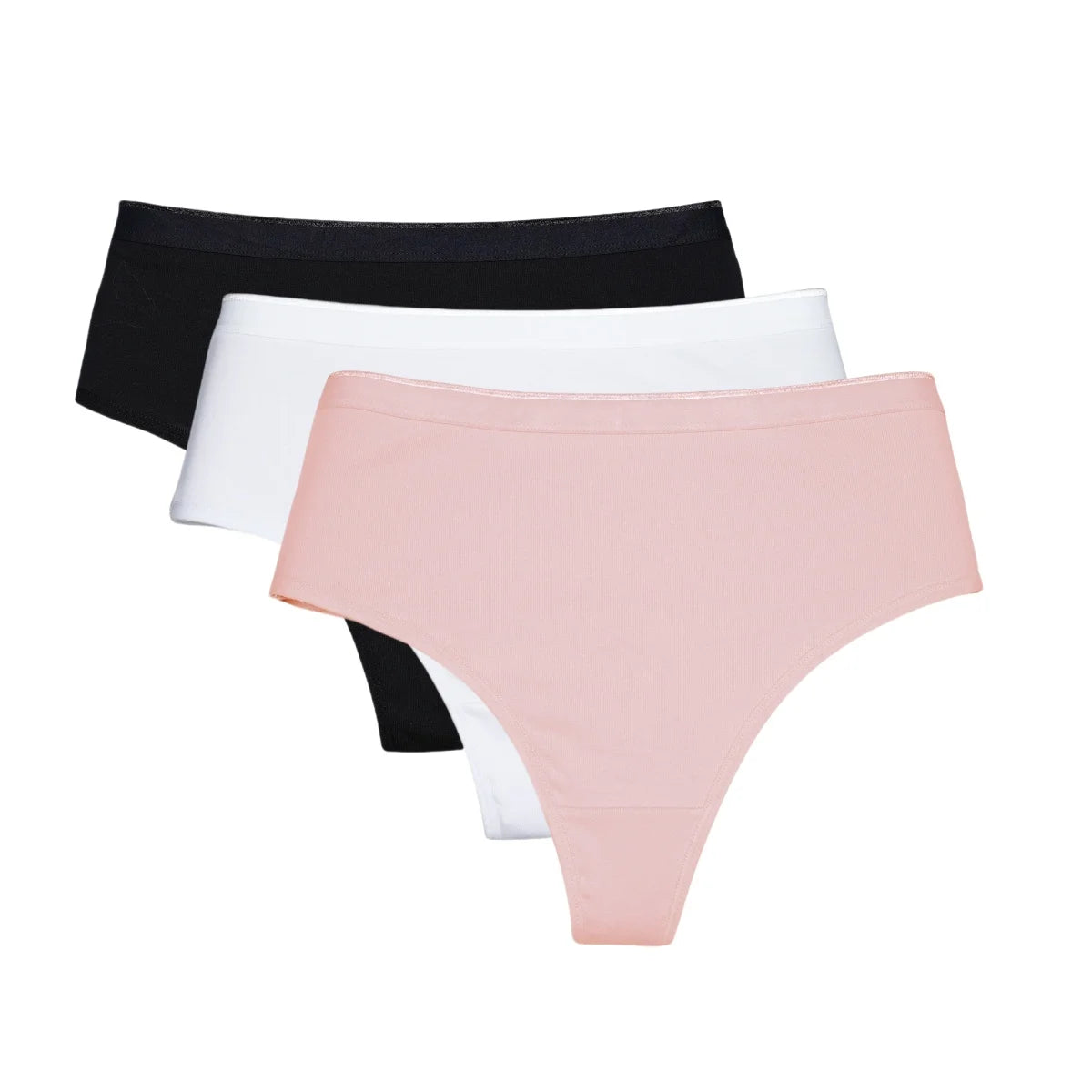 CowLost | product_id-3pcs-women-s-high-rise-cotton-g-string-thong-panties-solid-color-breathable |13