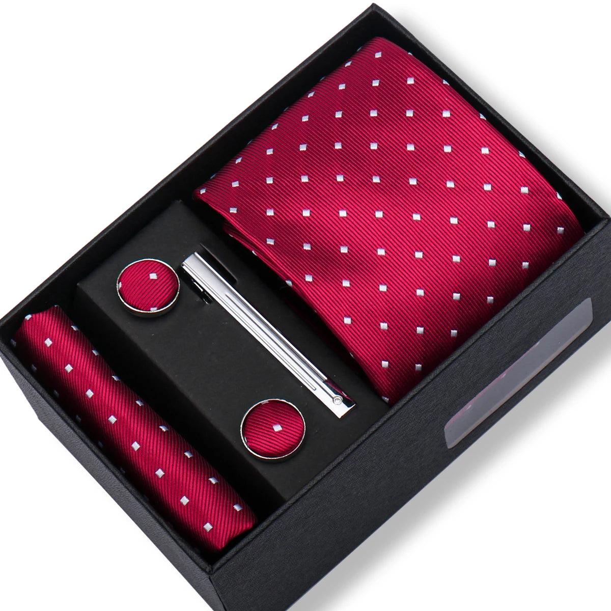 CowLost | tie-men-with-box-top-quality-business-ties-hanky-cufflink-set |58