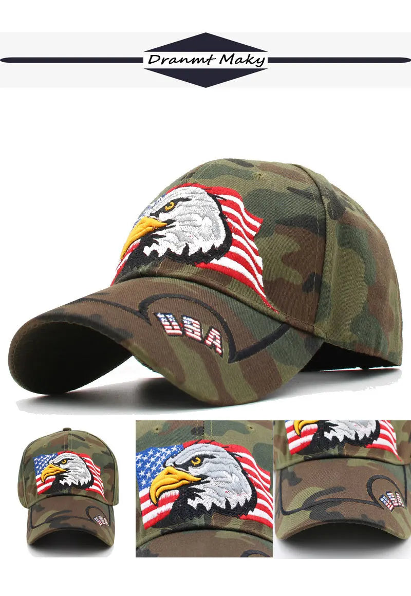 CowLost | mens-animal-baseball-cap-patriotic-bald-eagle-and-american-flag-snapback-caps |11