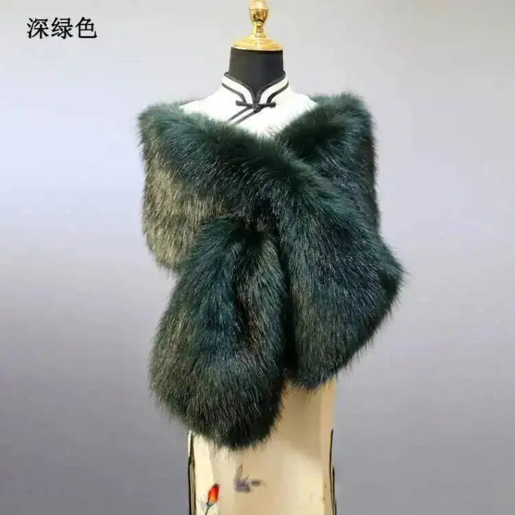 CowLost | 32-colors-165-30cm-women-luxury-warm-faux-fox-fur-shawl-winter-ladies-plush-scarf |51