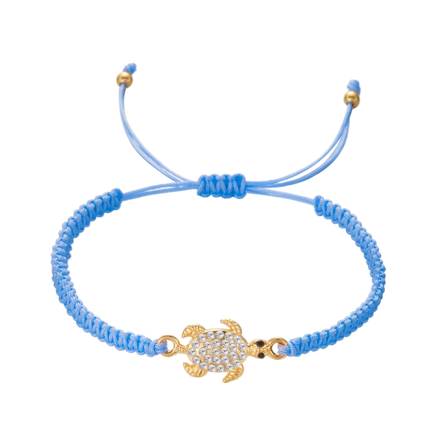 CowLost | boho-bohemian-sea-turtle-woven-bracelet-for-women-full-rhinestone-tortoise-handmade-bangles-beach-party-banquet-charm-jewelry |9