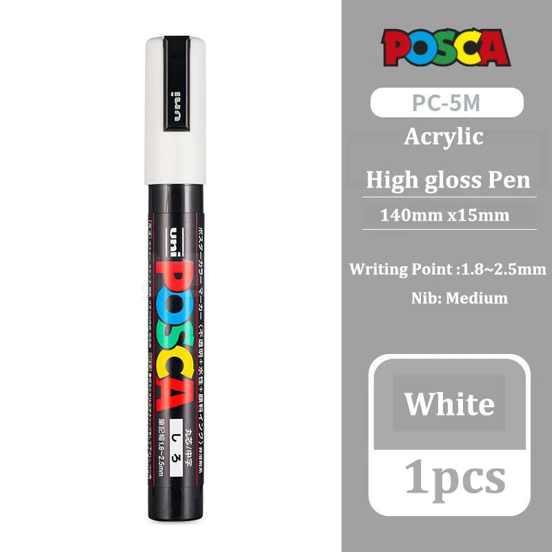 CowLost | product_id-uni-posca-white-acrylic-waterproof-permanent-marker-pen-pc-1m-3m-5m-art-supplies |11