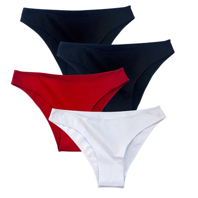 CowLost | product_id-4-pack-women-s-cotton-low-rise-seamless-breathable-briefs-solid-colors |25