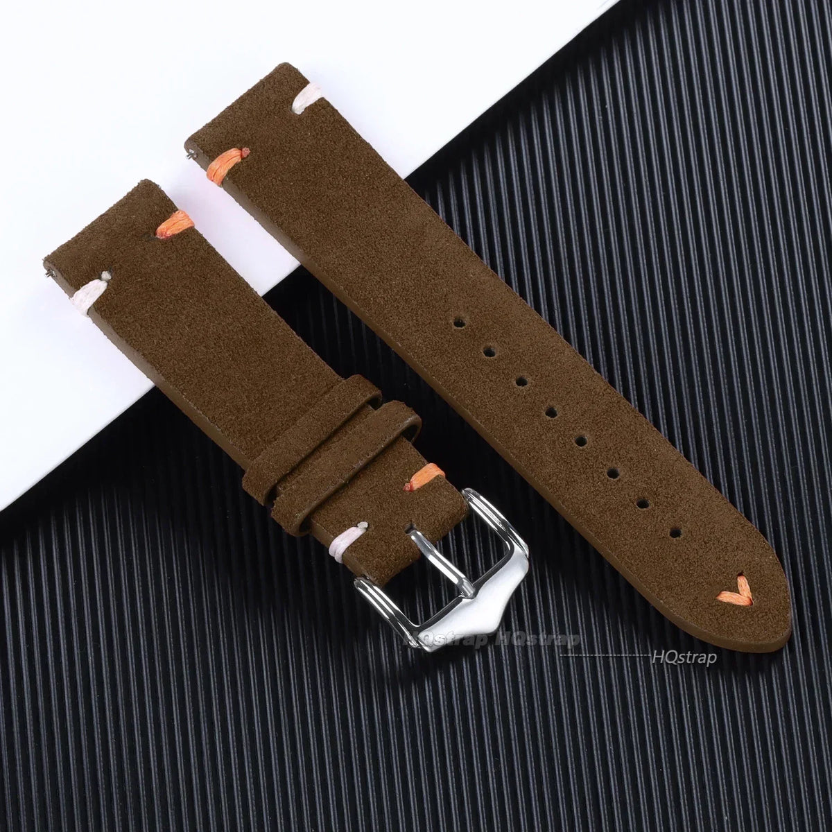 CowLost | 18mm-20mm-22mm-vintage-suede-leather-watch-strap-for-seiko-for-samsung-watch-5-4-3-handmade-stitching-quick-release-bracelet |11