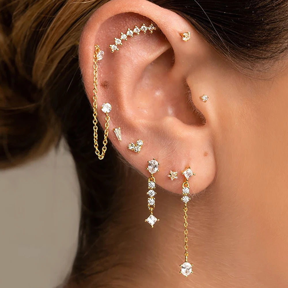 CowLost | stainless-steel-link-chain-gold-color-hanging-earrings-for-women |1