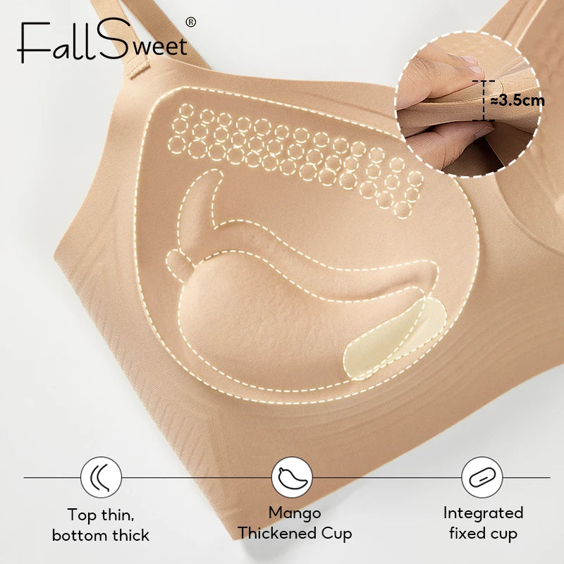 CowLost | product_id-fallsweet-red-plaid-wireless-seamless-push-up-bra-for-women |4