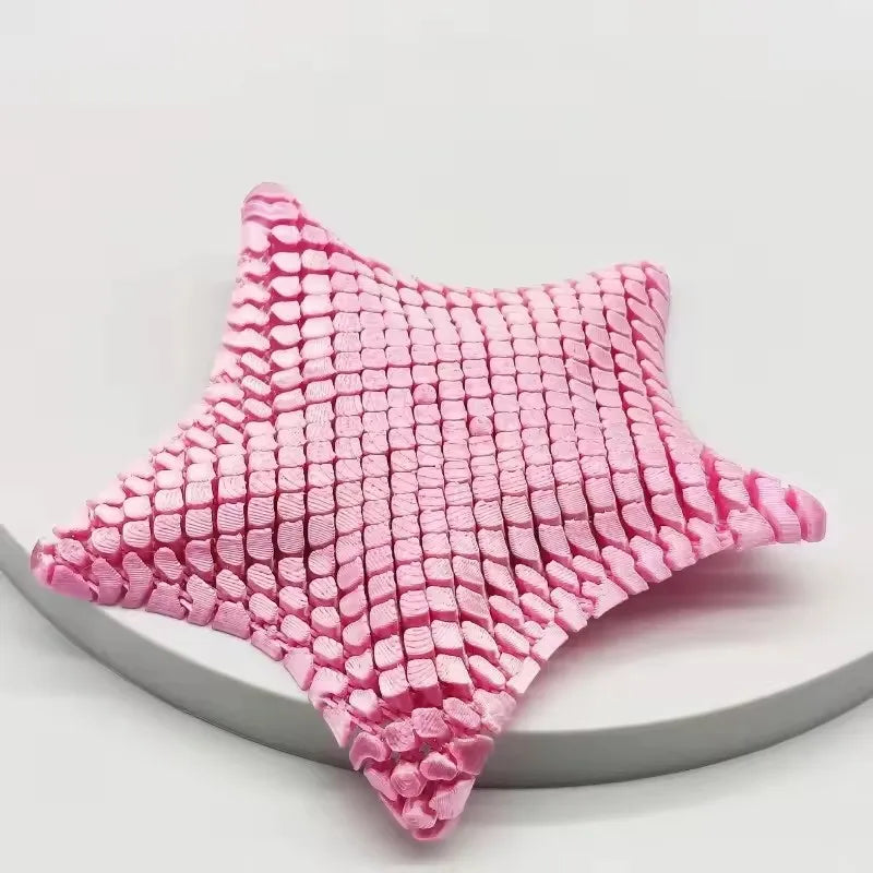 3D Printed Articulated Starfish Fidget Stress Relief Toy with Movable Joints