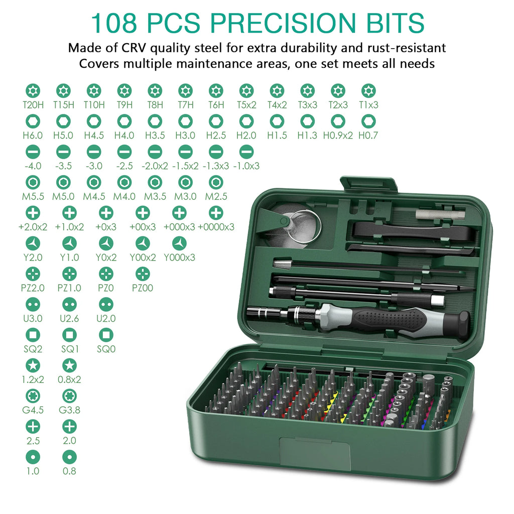 ORIA 132-in-1 Magnetic Precision Screwdriver Set for Electronics Repair Phone Watch