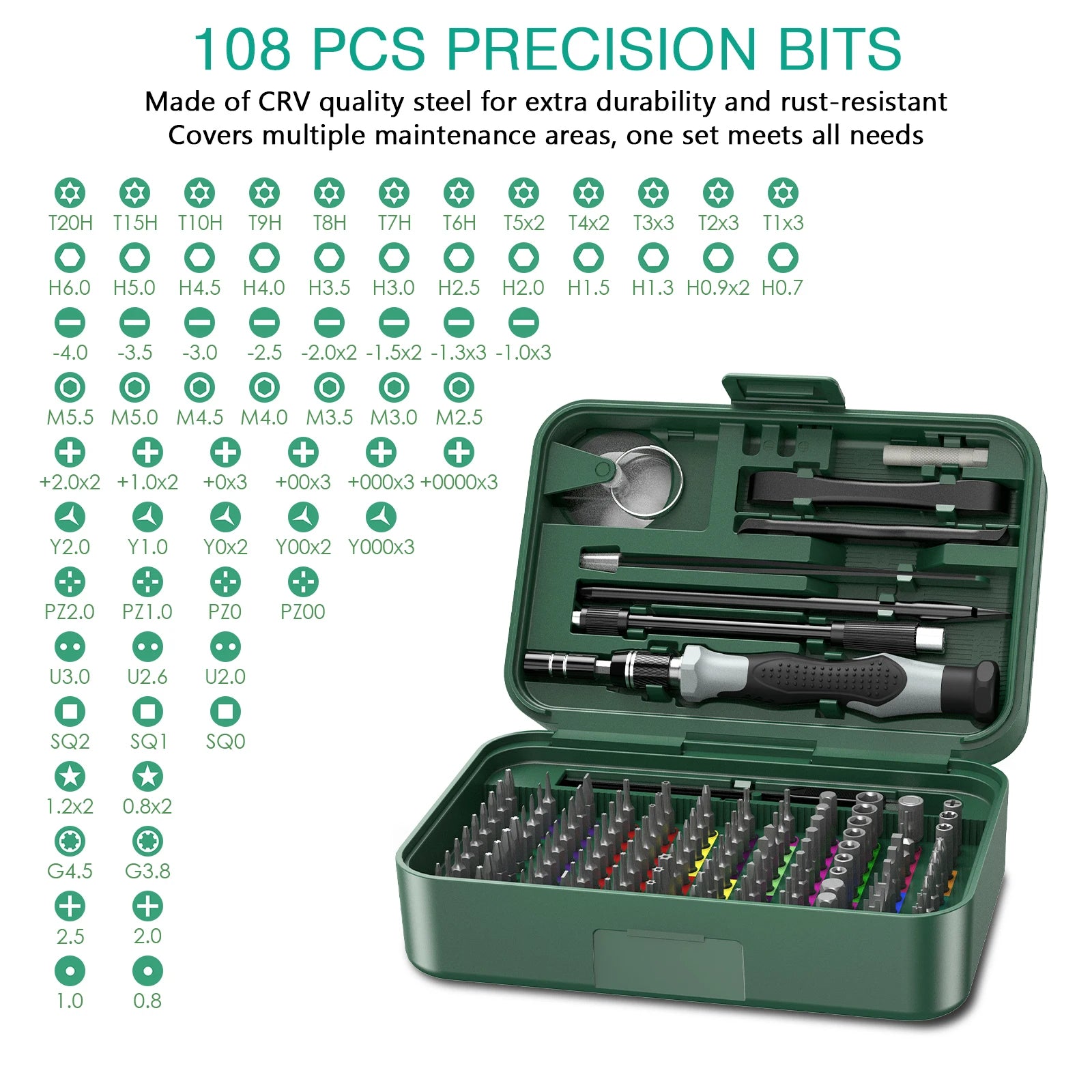 ORIA 132-in-1 Magnetic Precision Screwdriver Set for Electronics Repair Phone Watch