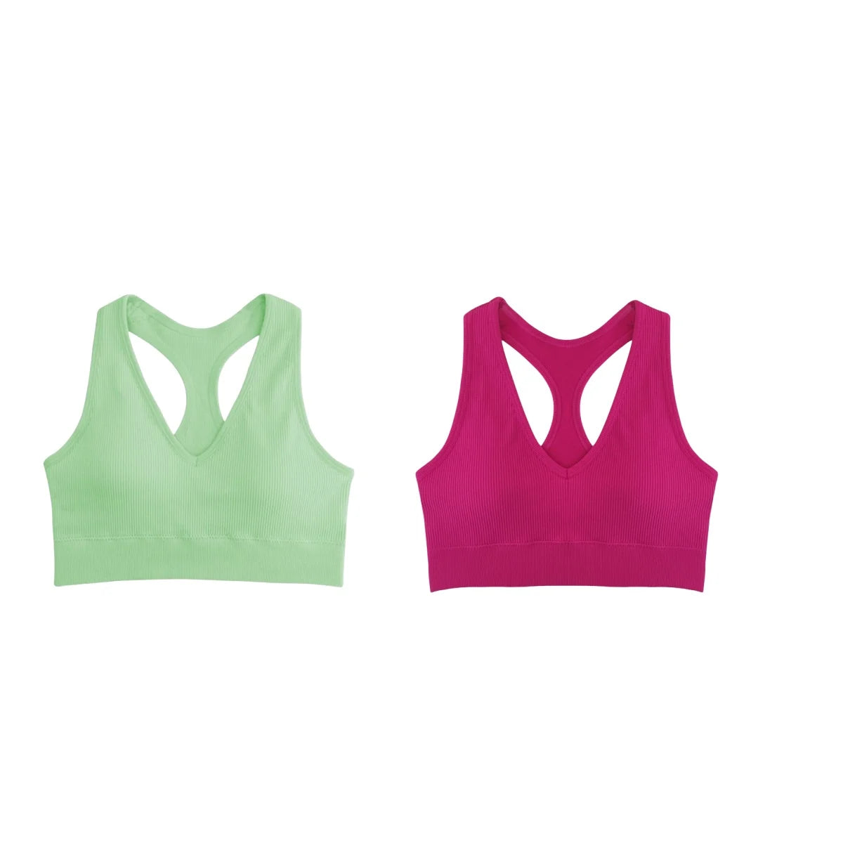 CowLost | product_id-2pcs-seamless-wireless-padded-y-back-breathable-sports-bras-for-women |22