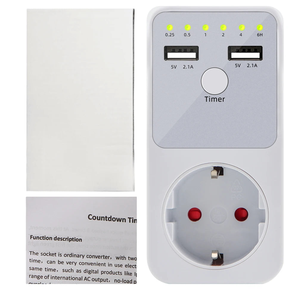 UD02 Digital Multifunction Timer Socket Surge Protector Power Saving Relay Switch EU US FR UK Plug