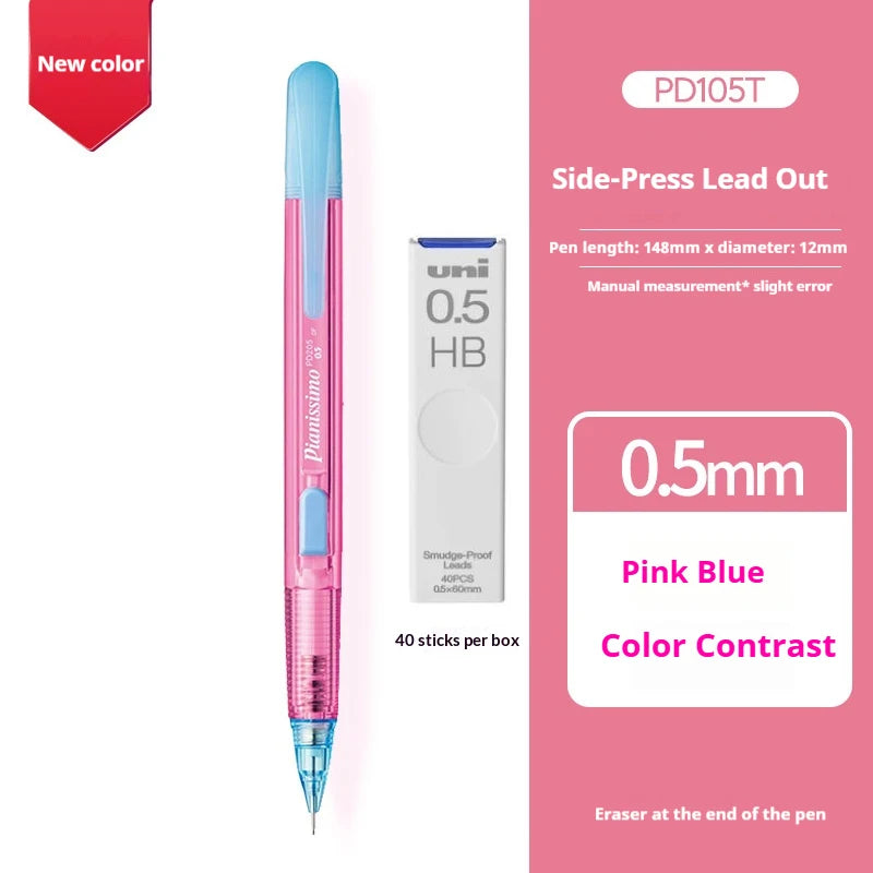 CowLost | product_id-pentel-pd105t-0-5mm-mechanical-pencil-break-resistant-lead-color-blocked-transparent-side-smooth-writing |28