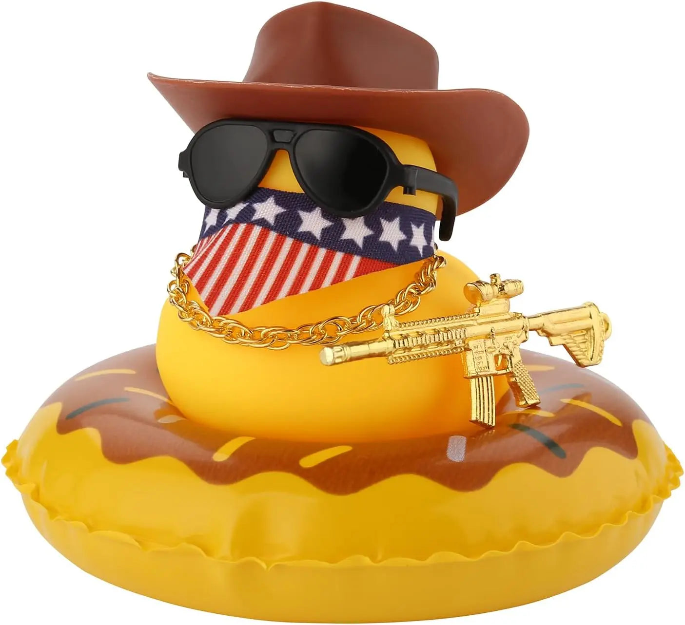 CowLost | product_id-rubber-duck-car-dashboard-ornament-with-cowboy-hat-necklace |14