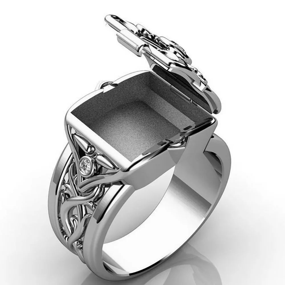 Men's Lightweight Stainless Steel Adjustable Ring, Silver Gold Color, Party Jewelry, Valentine's Gift