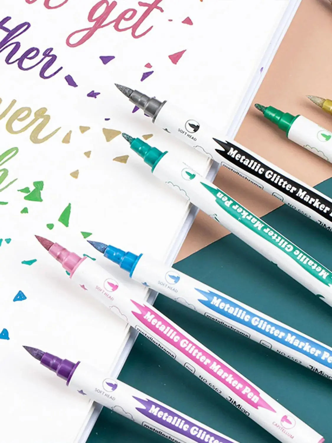 CowLost | product_id-10pcs-dual-tip-metallic-paint-markers-with-brush-fine-nibs-for-art-scrapbooking |7