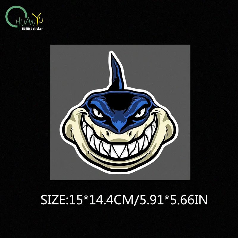 CowLost | waterproof-sun-protection-smiling-shark-cartoon-car-sticker |10
