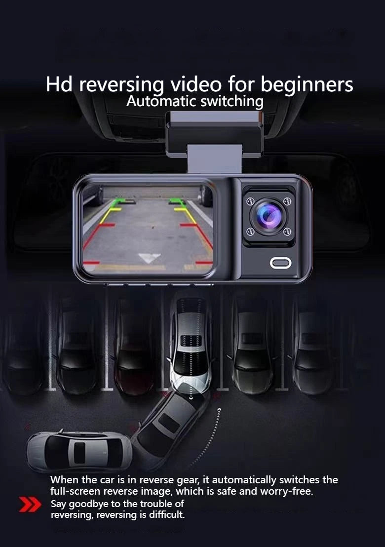 CowLost | product_id-baideluo-3-channel-1080p-car-dash-cam-with-rear-view-recorder |10