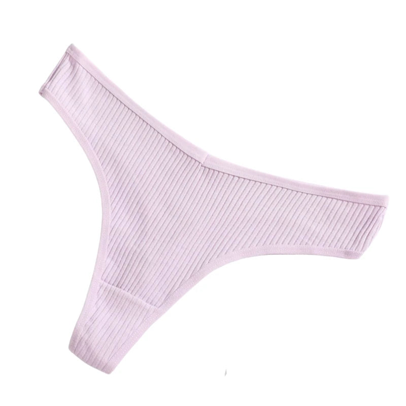CowLost | product_id-4pcs-women-cotton-low-rise-solid-color-v-waist-g-string-thongs-m-xxl |15
