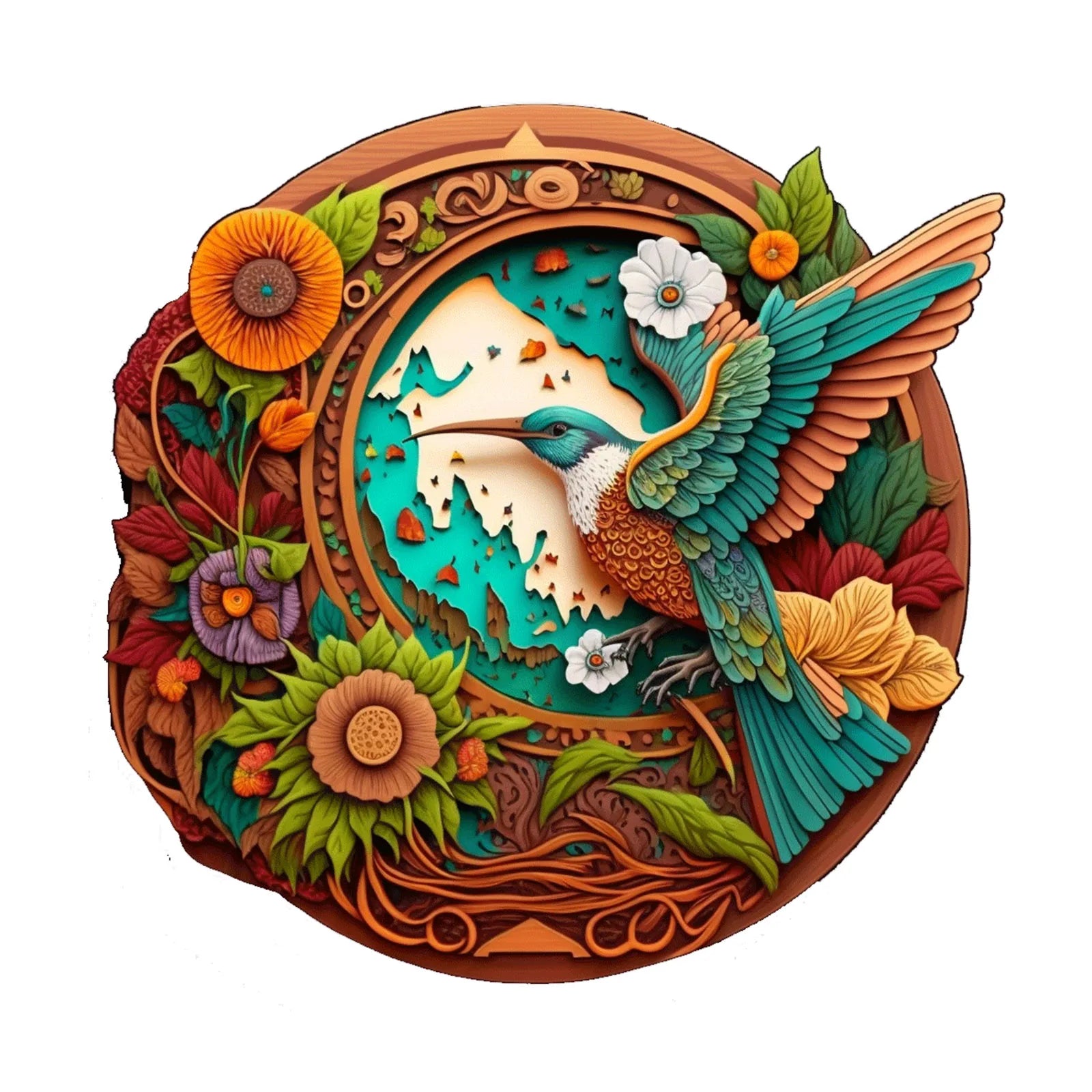 CowLost | product_id-bird-pattern-3d-wooden-animal-puzzle-brain-teaser-family-game-gift |1
