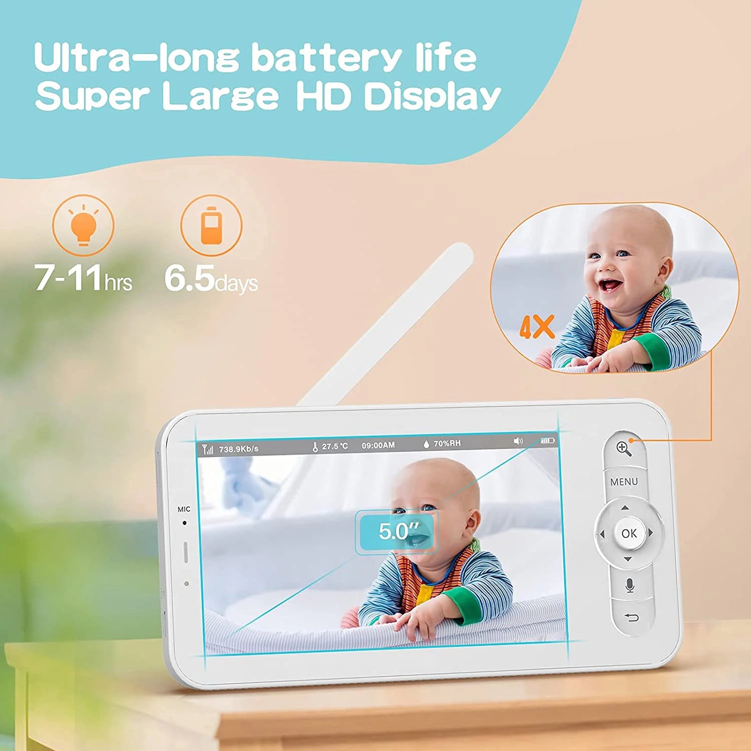 CowLost | baby-transport-accessories-babystar-5-inch-hd-wifi-baby-monitor-with-lcd-video-camera-and-mobile-app-control |19