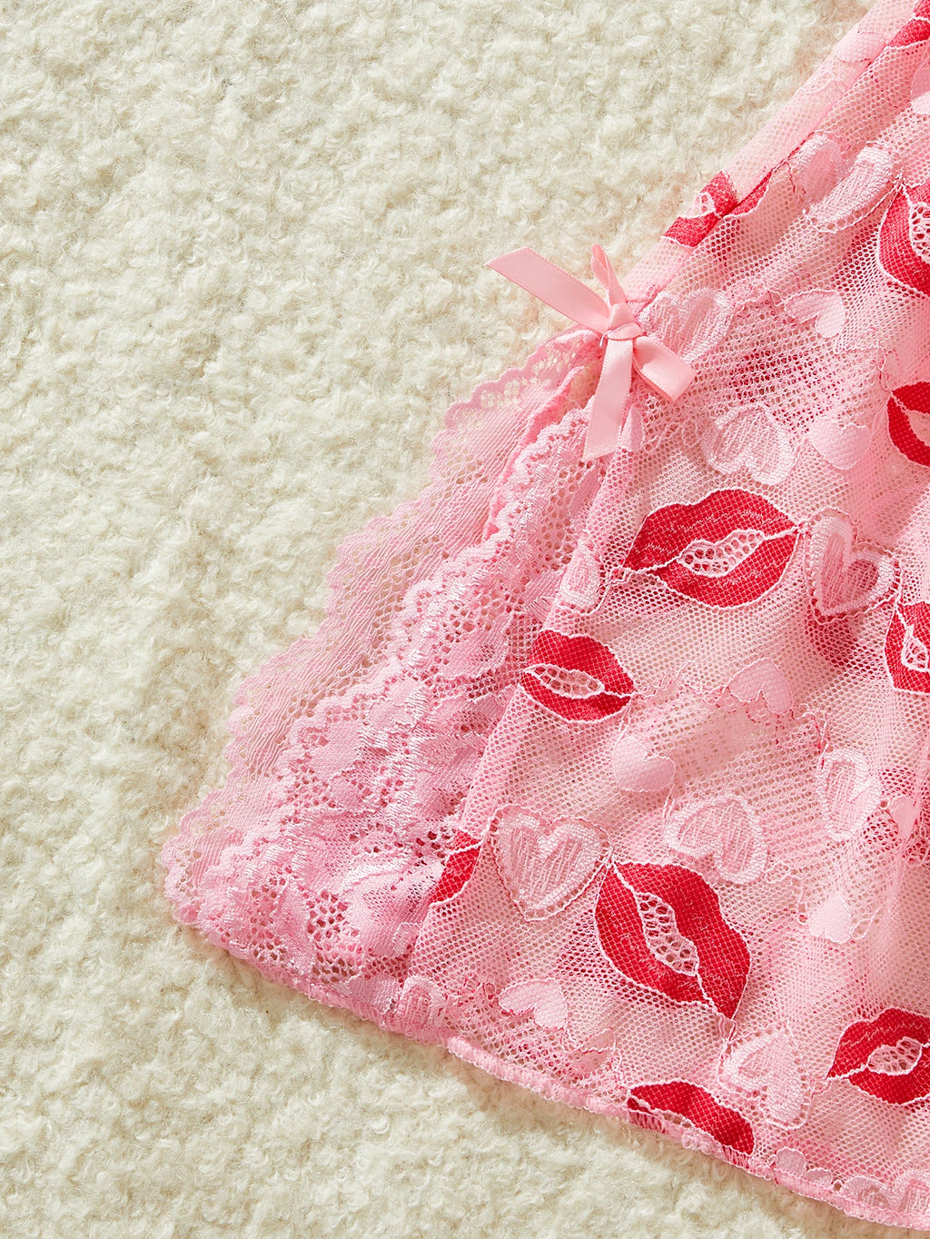 CowLost | lips-prints-pink-lace-sexy-lingerie-women |5
