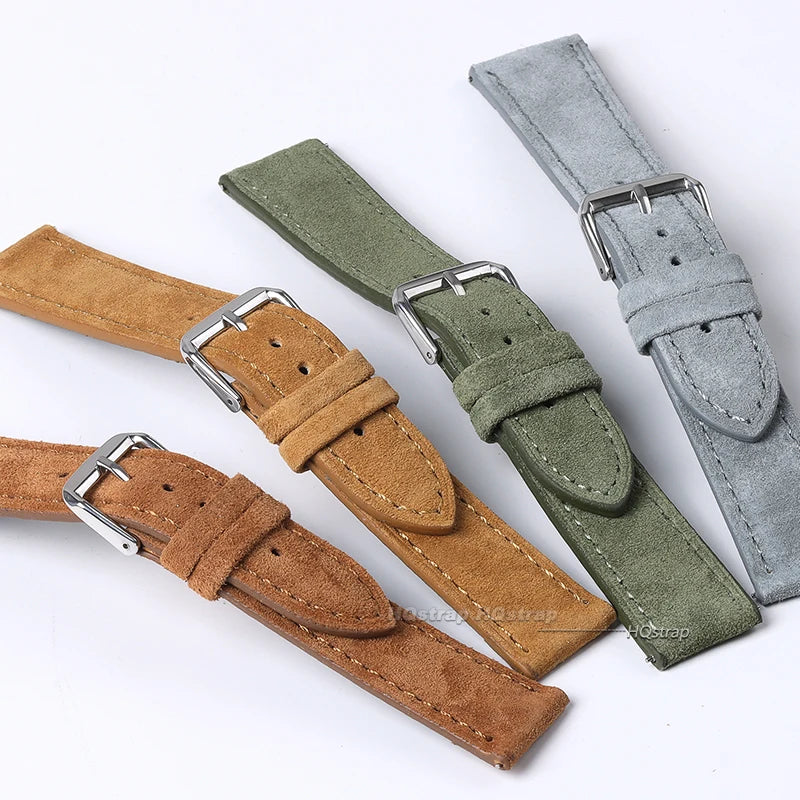 CowLost | watch-bands-product_id-soft-suede-leather-watchband-18-24mm-steel-pin-buckle-quick-release-blue-brown-green-strap |9