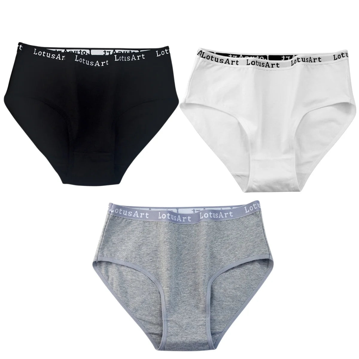 CowLost | product_id-3pcs-women-s-high-waist-seamless-cotton-briefs-m-2xl-solid-colors |17