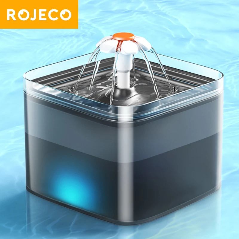 CowLost | cat-food-rojeco-led-cat-water-fountain-filter-automatic-dispenser |1