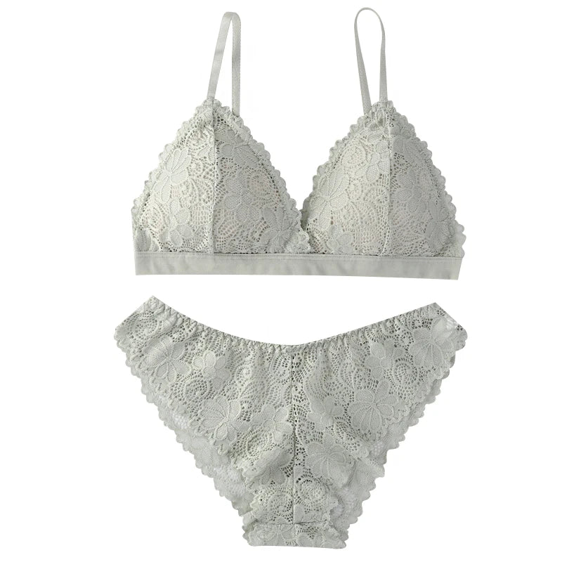 CowLost | product_id-women-lace-non-wire-push-up-bra-and-low-waist-panties-set-sexy-lingerie |10
