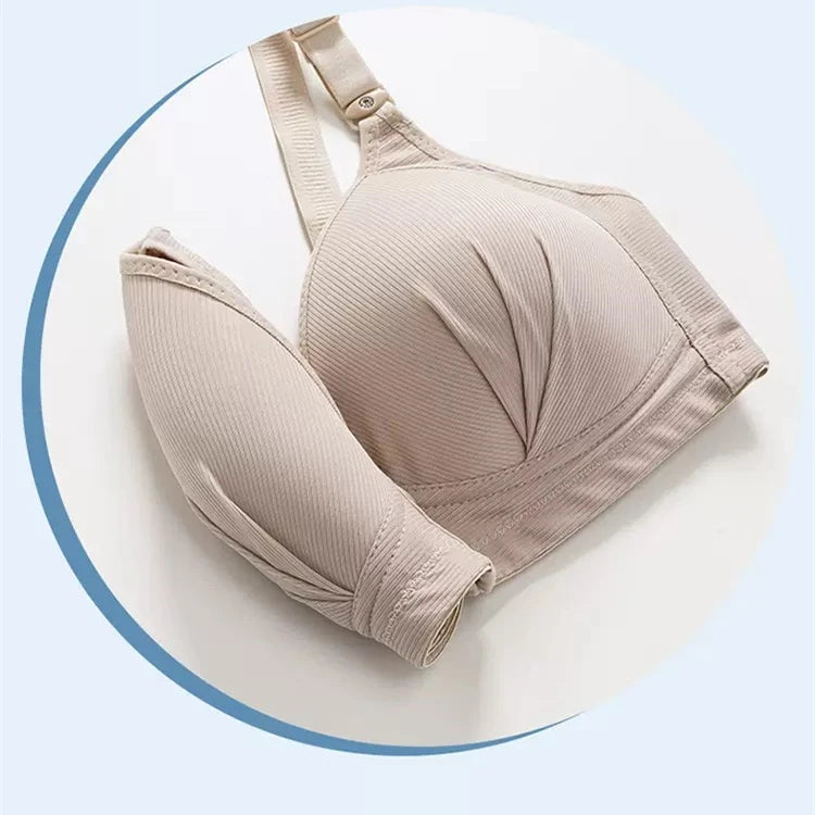 CowLost | product_id-wire-free-front-buckle-thin-cup-nursing-bra-for-middle-aged-moms |5