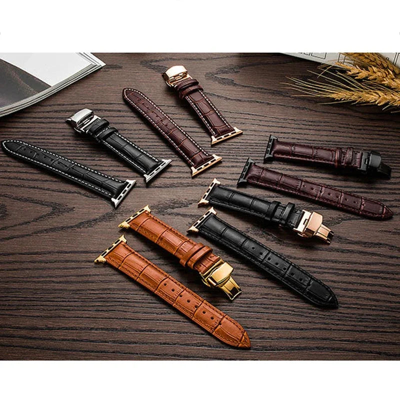 CowLost | watch-bands-product_id-leather-watchband-with-butterfly-buckle-for-apple-watch-series-7-45mm-41mm-se-44mm-40mm-42mm-38mm |4
