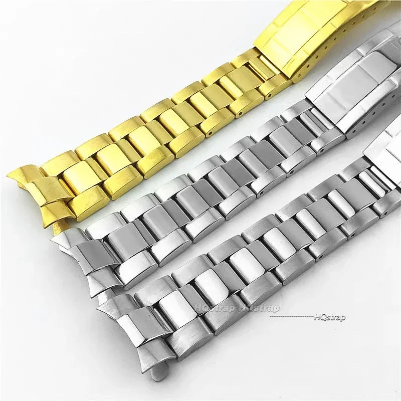 CowLost | bracelets-product_id-20mm-stainless-steel-watch-strap-for-rolex-submariner-daytona-with-diving-buckle-silver-gold |3