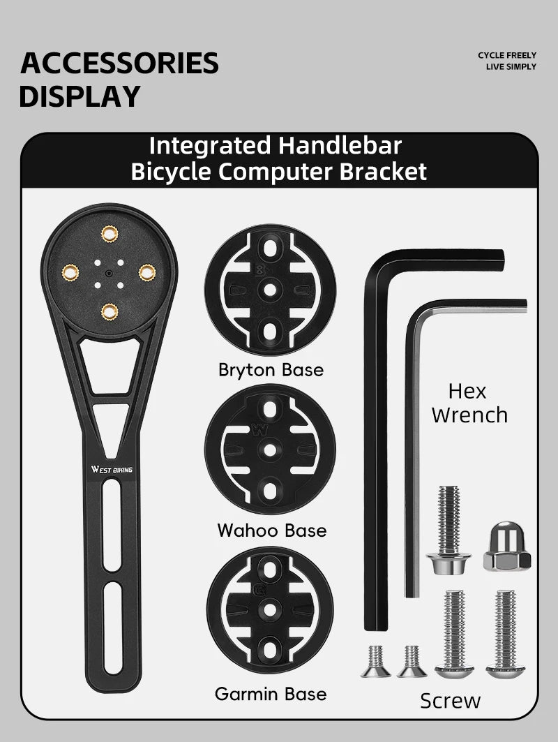 CowLost | west-biking-bicycle-computer-bracket-integrated-molding-bike-light-holder-for-garmin-bryton-bracket-mtb-road-bike-accessories |19