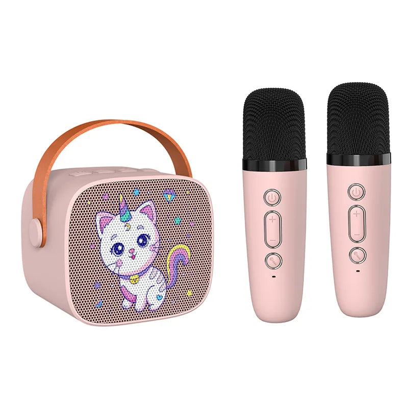 CowLost | game-timers-portable-mini-cartoon-cat-bluetooth-karaoke-speaker-with-microphone |20