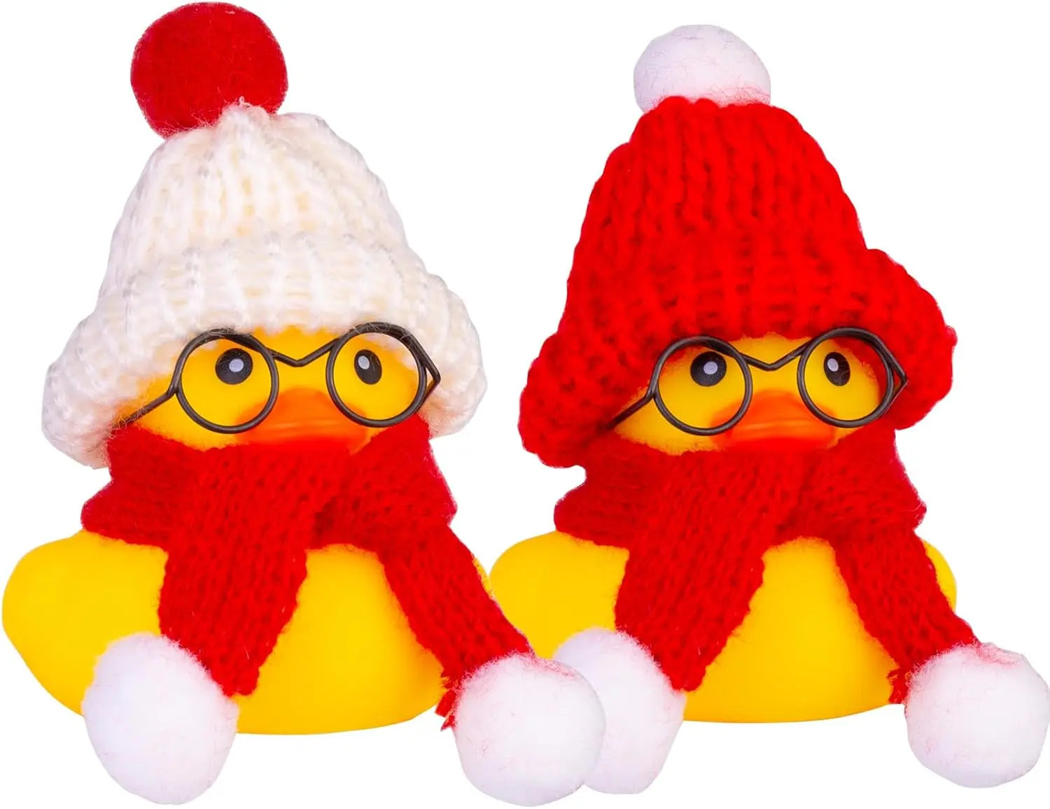 CowLost | product_id-2-pack-car-rubber-ducks-dashboard-decorations-with-mini-beanie-hats-scarves-and-sunglasses |12