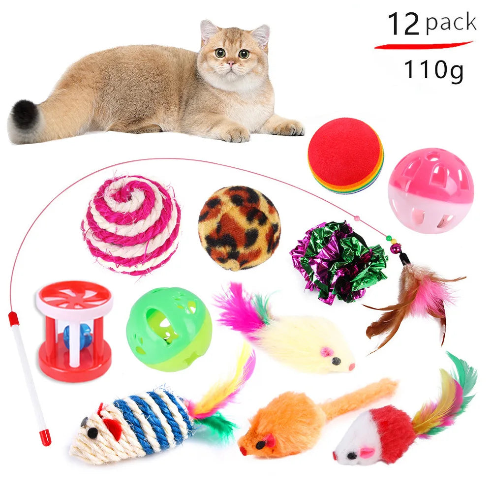 CowLost | cat-treats-cat-toys-mouse-shape-balls-and-foldable-play-tunnel |5
