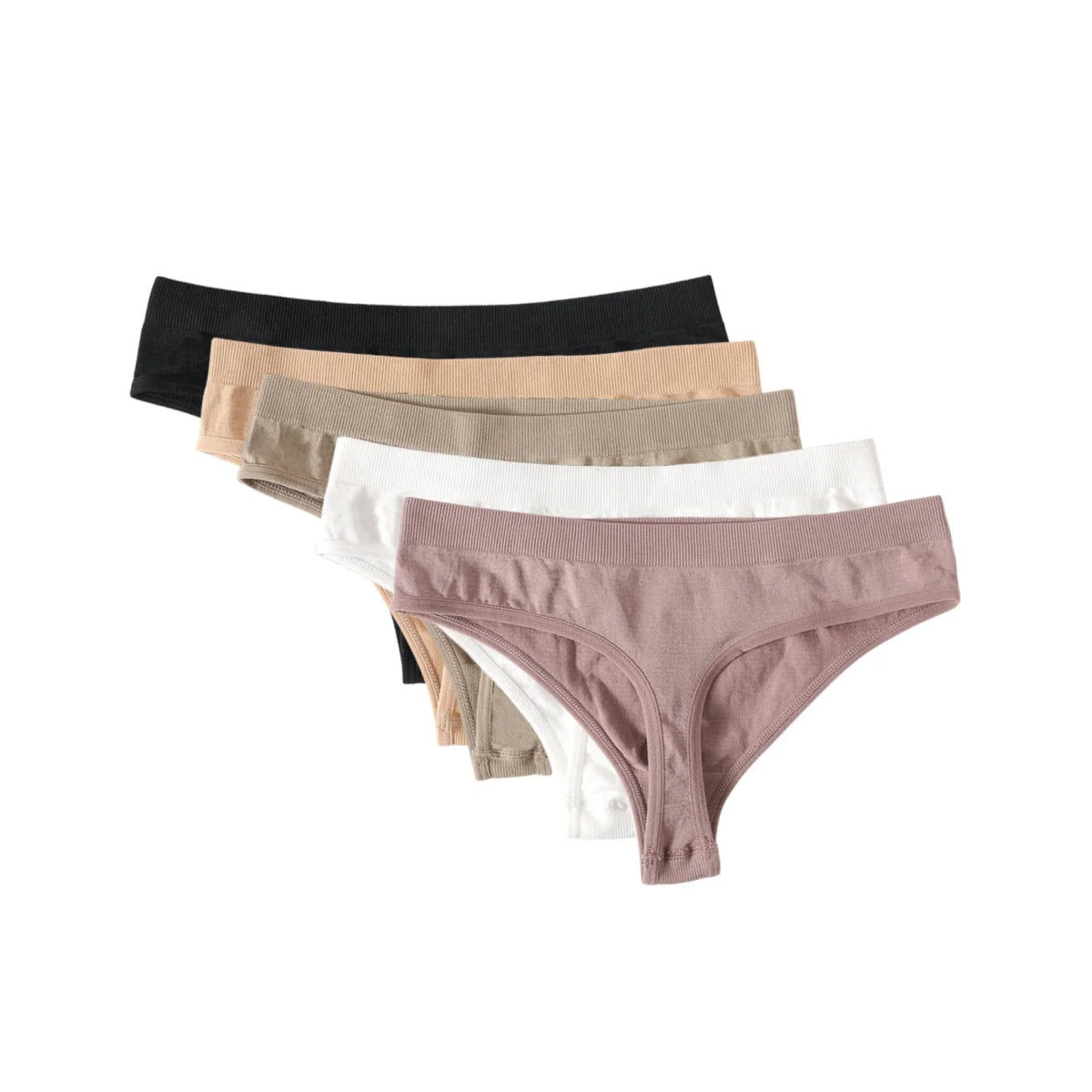 CowLost | product_id-5-pack-womens-seamless-low-rise-g-string-thongs-m-xl |17