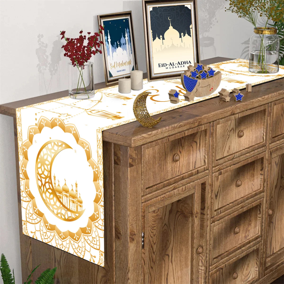 CowLost | ramadan-table-runner-eid-mubarak-decoration |9