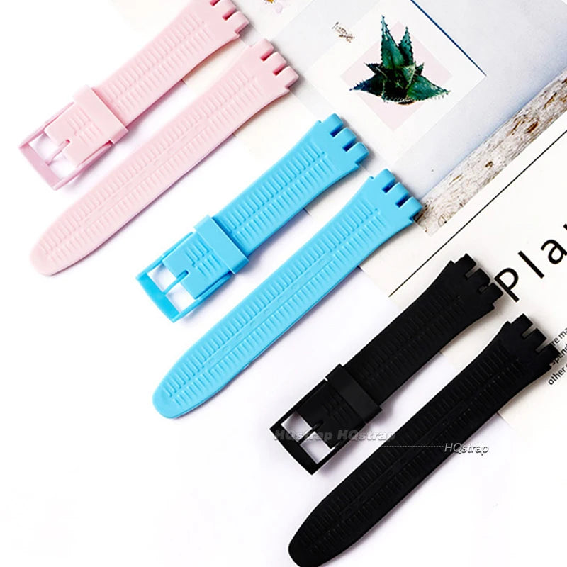 CowLost | product_id-waterproof-silicone-replacement-watch-strap-with-metal-pin-buckle-for-swatch-16-17-19-20mm-unisex |15