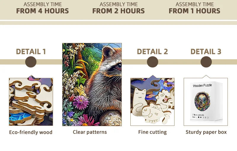 CowLost | product_id-eco-friendly-wooden-raccoon-forest-animals-jigsaw-puzzle-for-adults-unique-shapes-4-6-hour-assembly |9