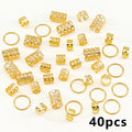 CowLost | 40pcs-metal-dreadlock-beads-hair-cuffs-rings-multi-style-braids-accessories |7