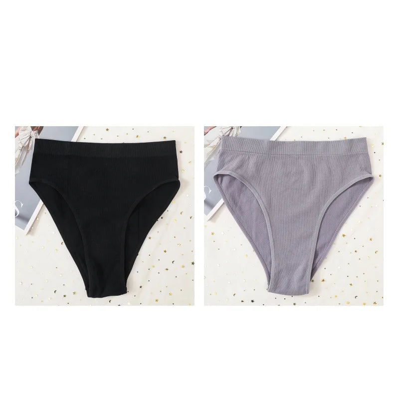 CowLost | product_id-2-pack-seamless-high-waist-womens-briefs-high-leg-solid-panties-s-l |39